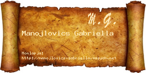 Manojlovics Gabriella névjegykártya
